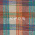 Tissu de canapé en lin polyester motif carré avec dossier